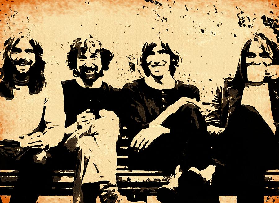 Pink Floyd Portrait Painting Wright, Mason, Waters, Gilmour Painting by ...