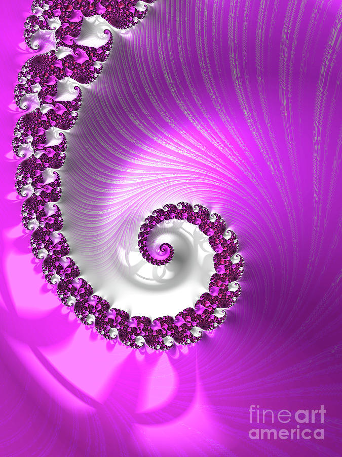 Pink Glassy Spiral Digital Art by Elisabeth Lucas - Fine Art America