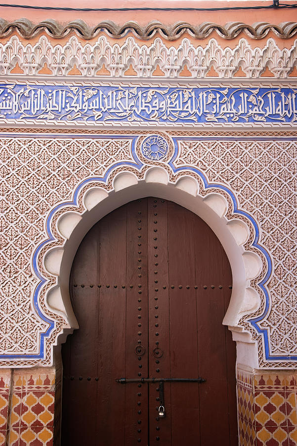 Pink Islamic Arch Wooden Door Photograph by Peskymonkey Pink Islamic Arch Wooden Door Photograph by Peskymonkey
