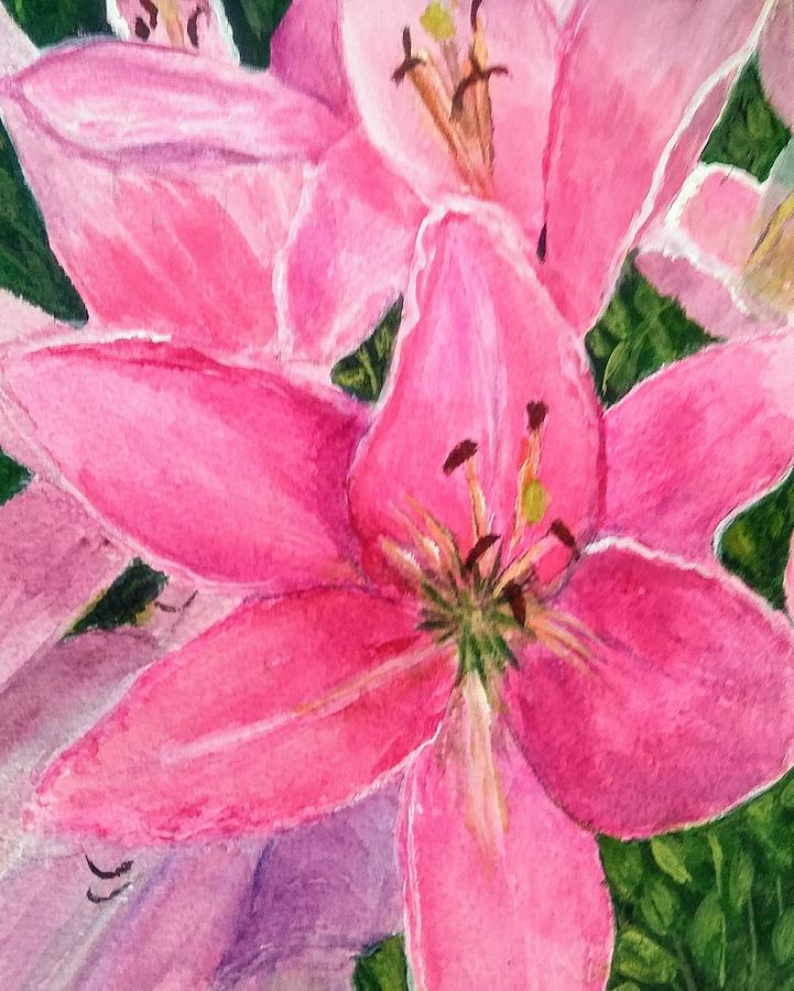 Flowers Still Life Painting - Pink Lady by Vickie G Buccini