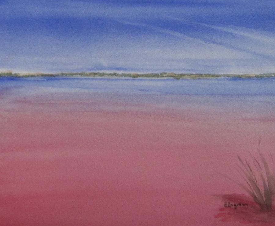 Pink Lake Painting by Elvira Ingram