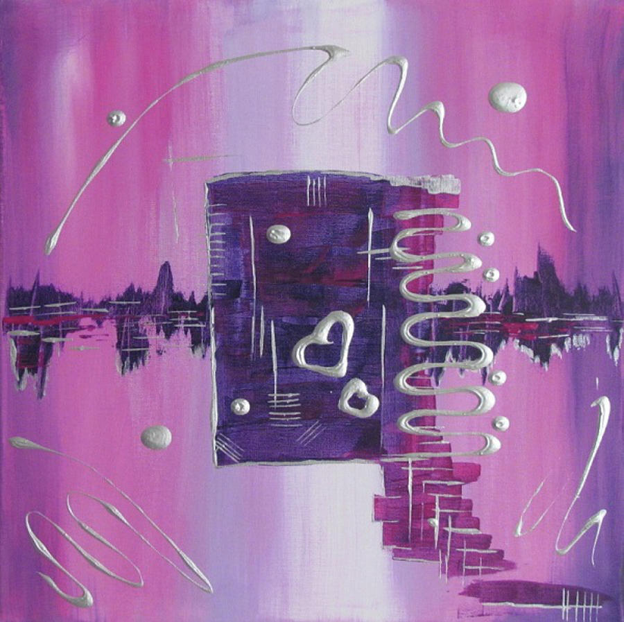 Pink Love Painting by Patricia Piotrak