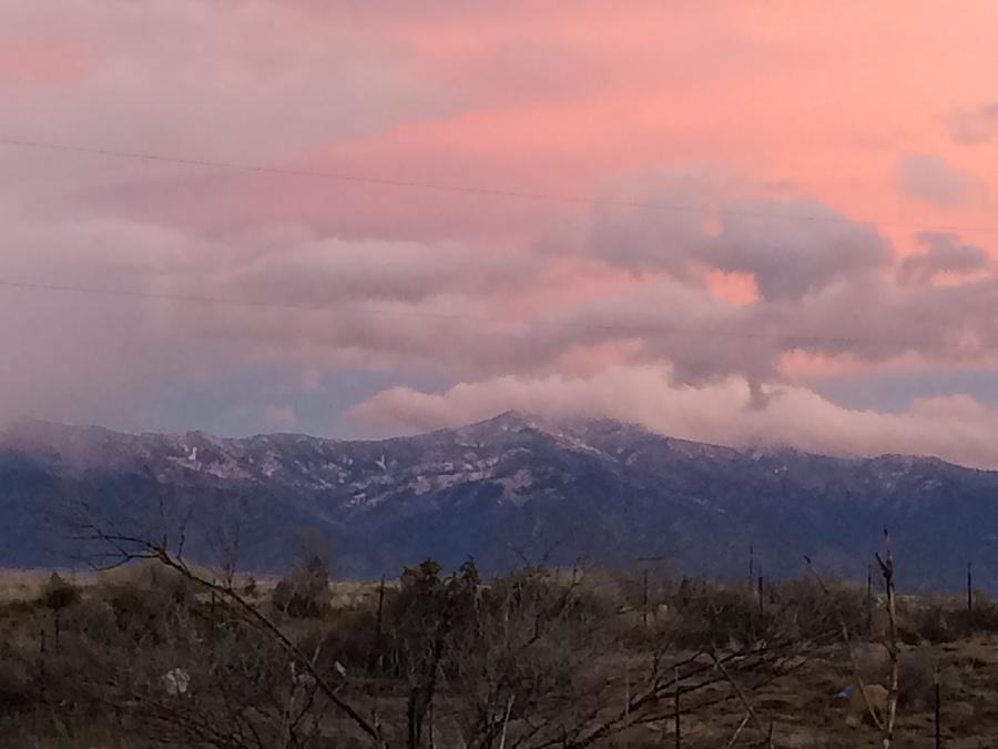 Pink Mansano Mountains  Photograph by Barbara Andrews