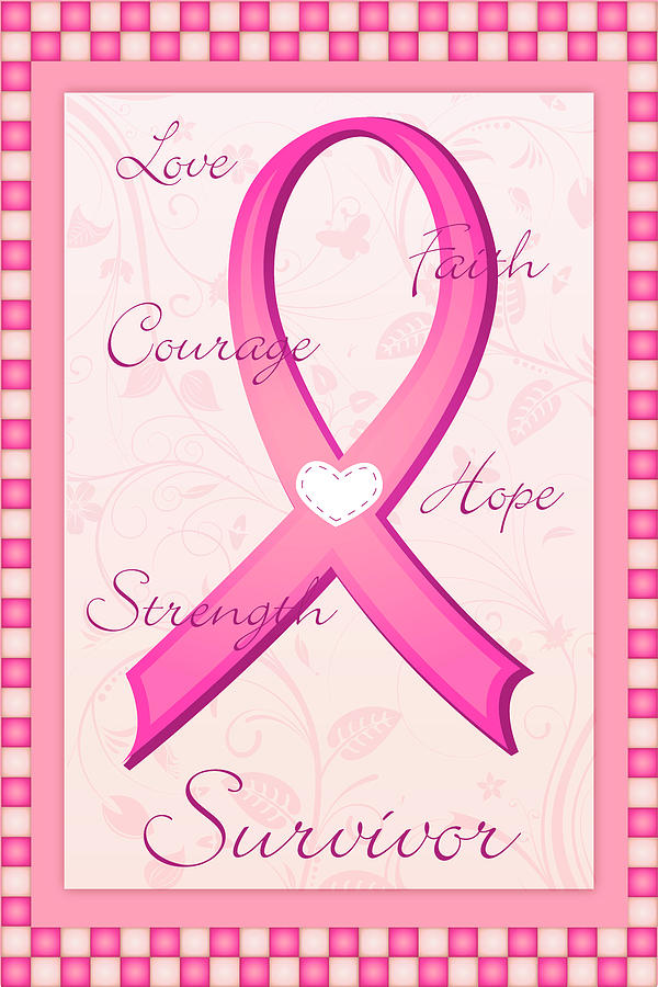 Breast Cancer Awareness Digital Art - Pink by Melanie Parker