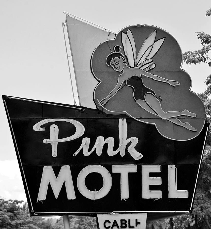 Pink Motel sign 1950s  Photograph by David Lee Thompson