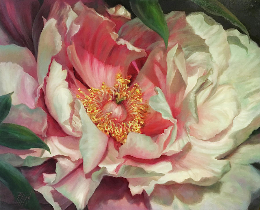 Pink Peonie Painting by Lynne Pittard