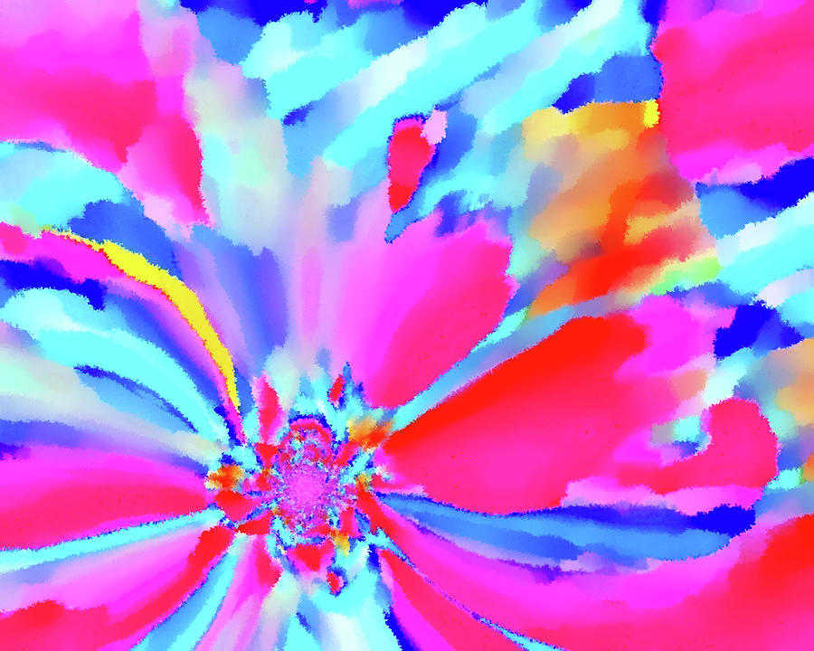 Abstract Painting - Pink Petals by Mike Morren