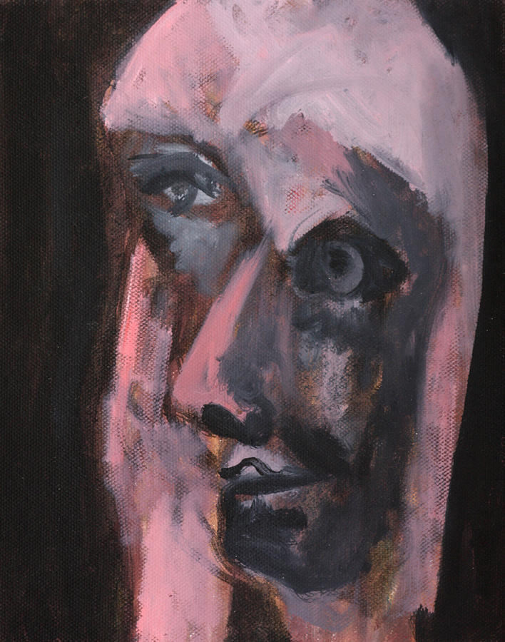 Pink portrait Painting by Edgeworth Johnstone