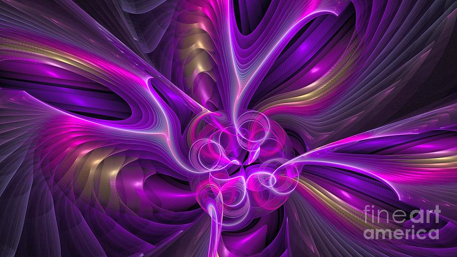 Pink Purple Abstract Fractal 3d Ultra Hd Digital Art
