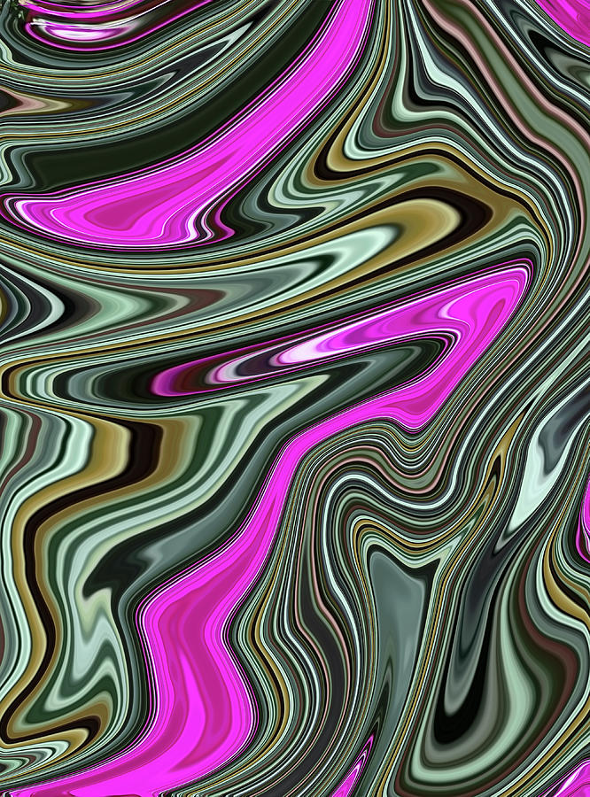 Pink River Digital Art by Marilyn Borne