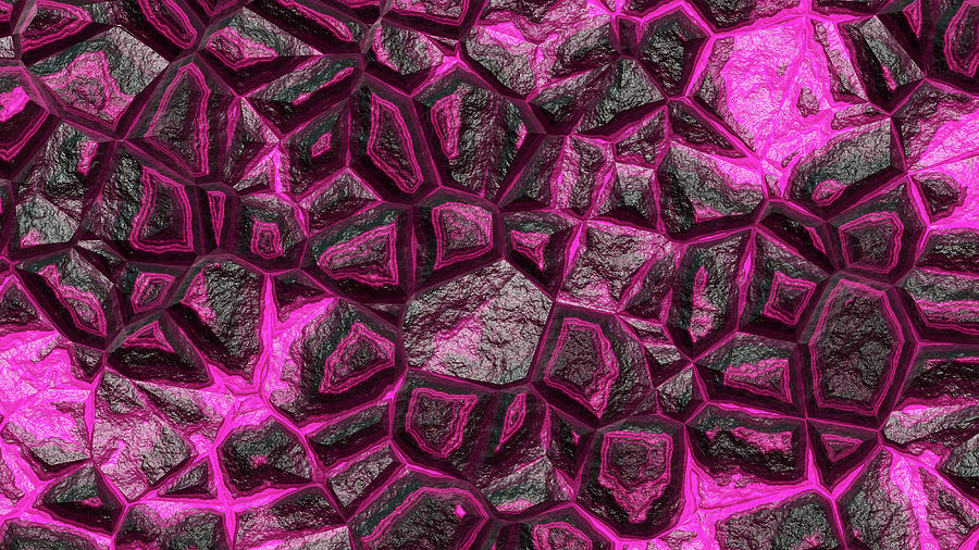 Pink Rock Wall Abstract Digital Art by Don Northup
