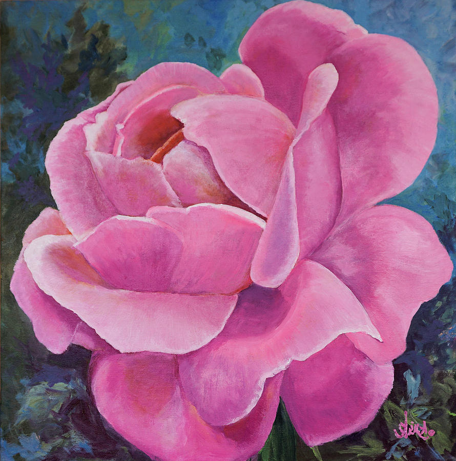 Pink Rose Painting by Alika Kumar
