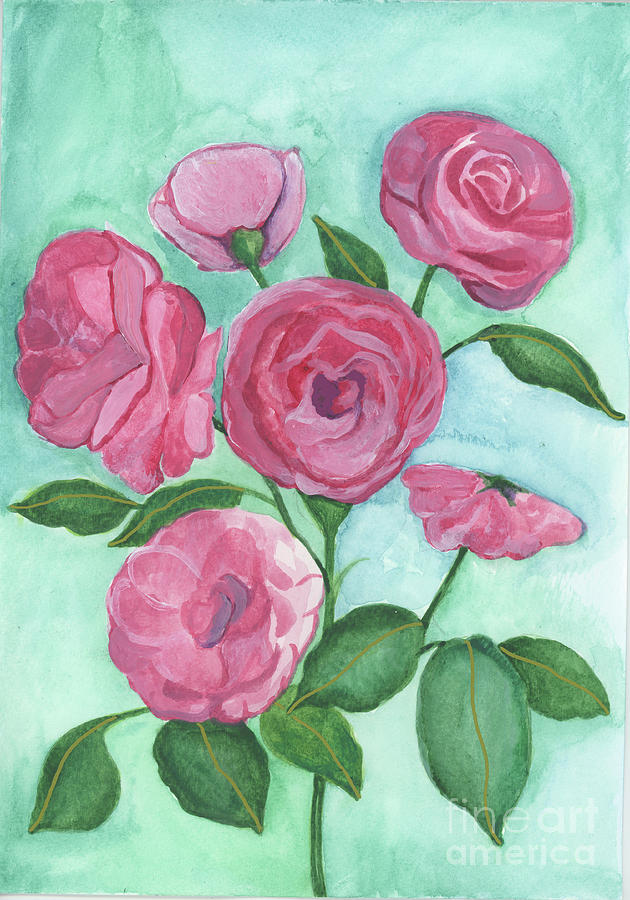 Pink Roses Painting by Elizabeth Rider - Fine Art America