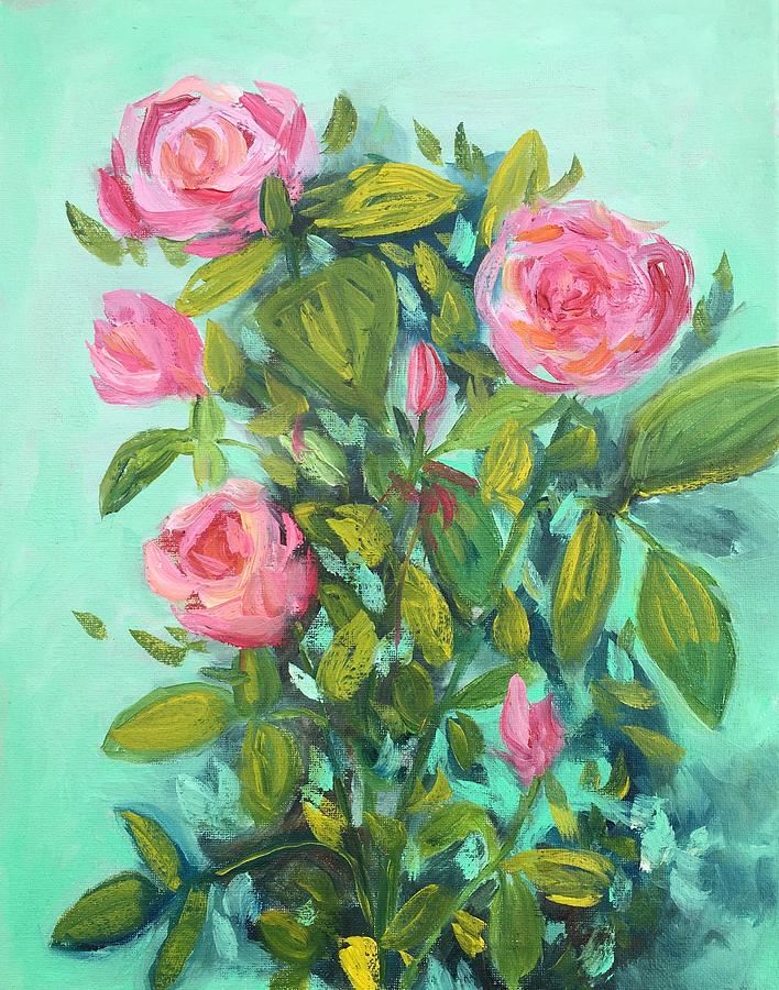 Pink Roses Painting