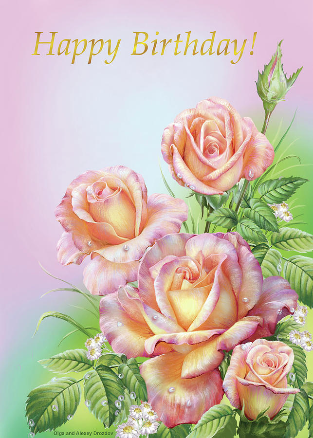 Pink Roses Digital Art by Olga And Alexey Drozdov | Fine Art America