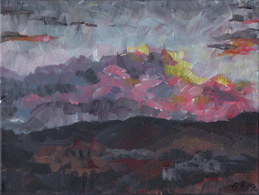 Pink Sky Delight Painting by Susan Moore