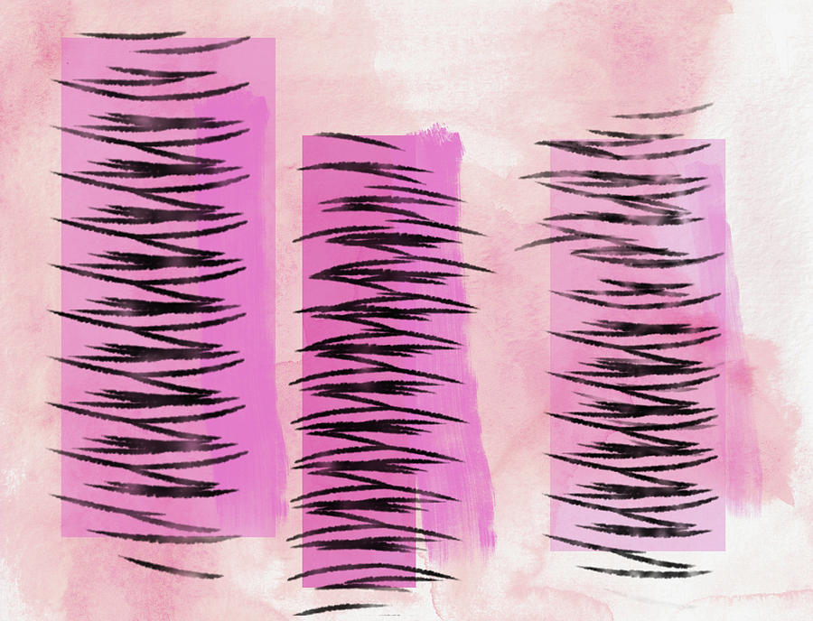 Pink Stacks Digital Art by Kandy Hurley