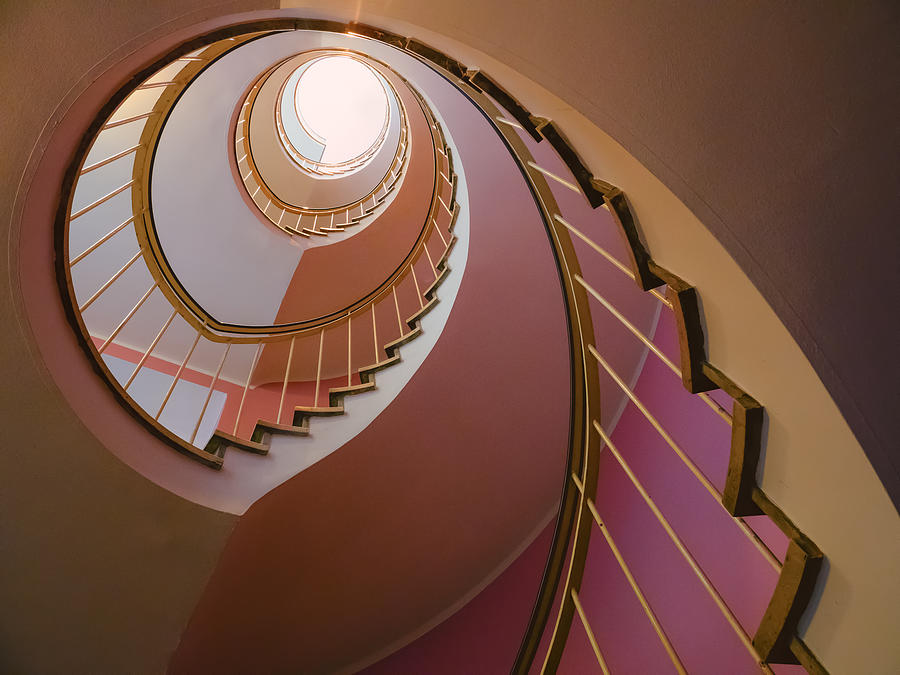 Pink Staircase Photograph by Elke Rau