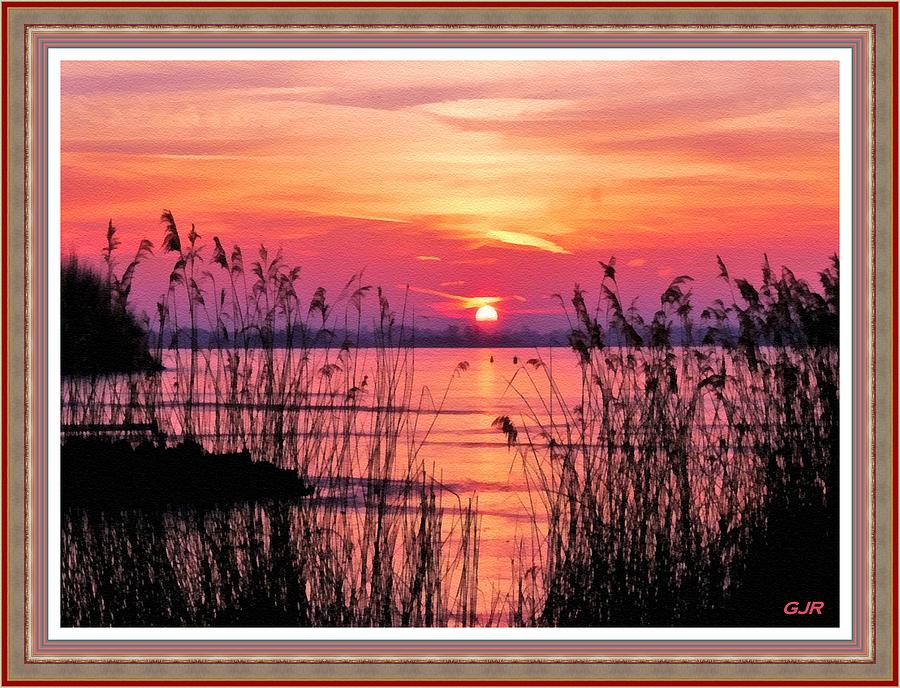 ScottDecor Lake Underwater World Backdrop Romantic Lake Sunset Multiple Sizes L24 X H16 Inch 
