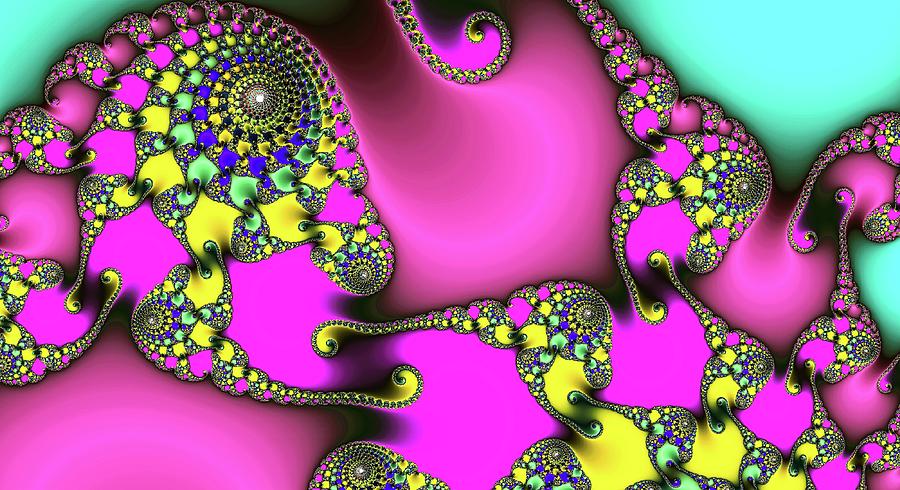 Pink Super Magic Eye Spiral Digital Art by Don Northup