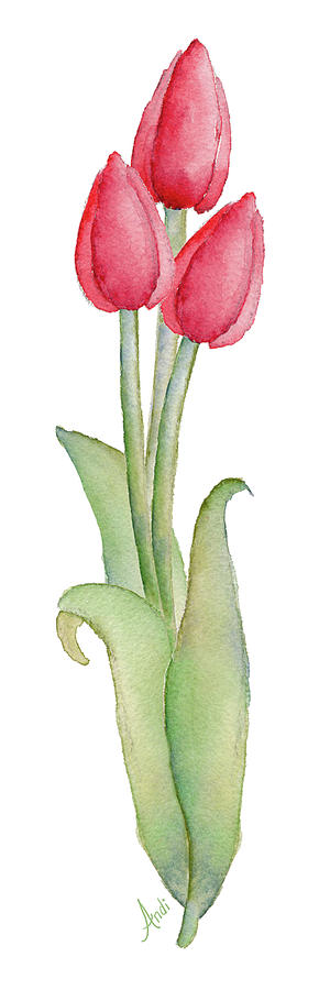 Flower Mixed Media - Pink Tulip II by Andi Metz