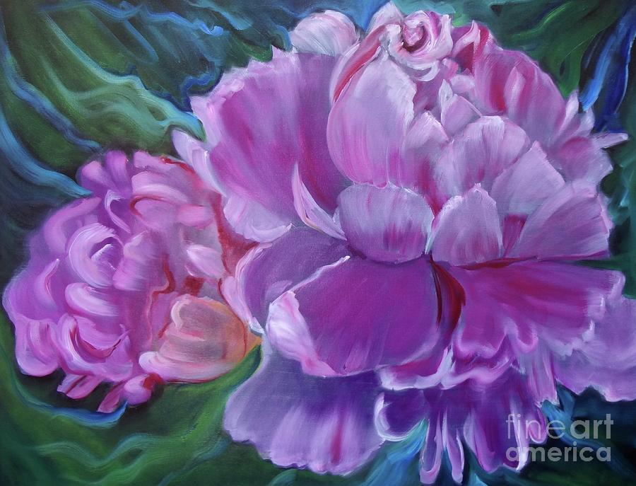  Peony Extravaganza  Painting by Jenny Lee