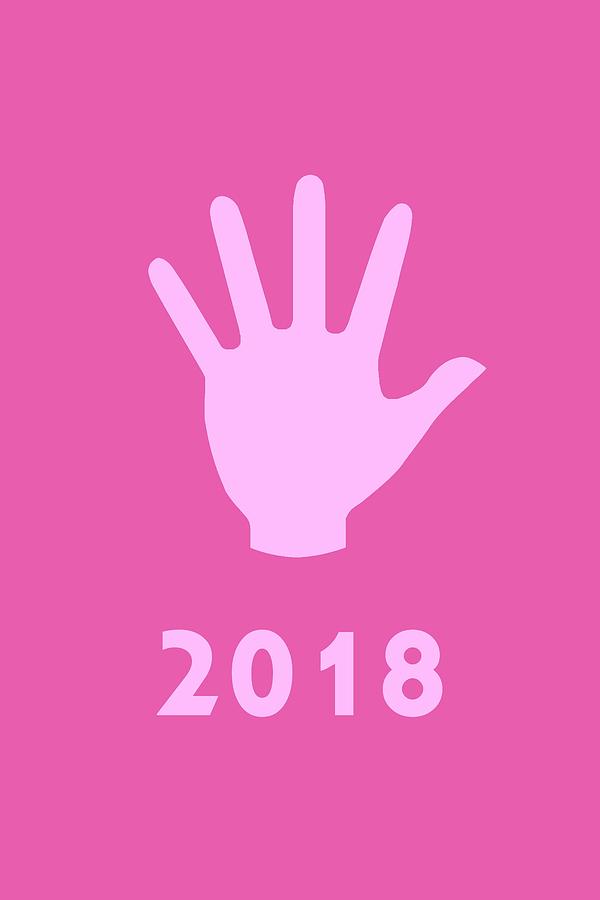 Pink Wave 2018 Digital Art by Richard Reeve