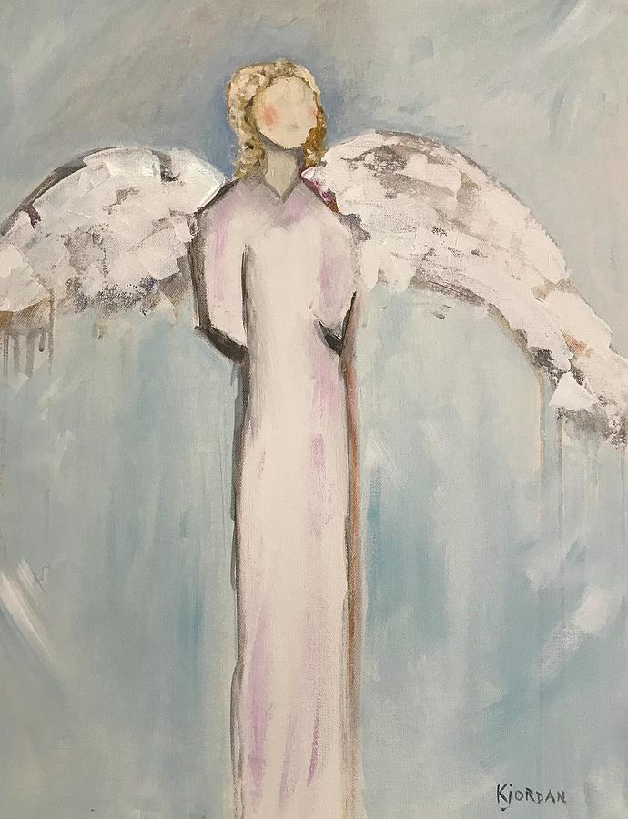 Angel Painting - Pinky by Karen Jordan Angel Painting - Pinky by Karen Jordan