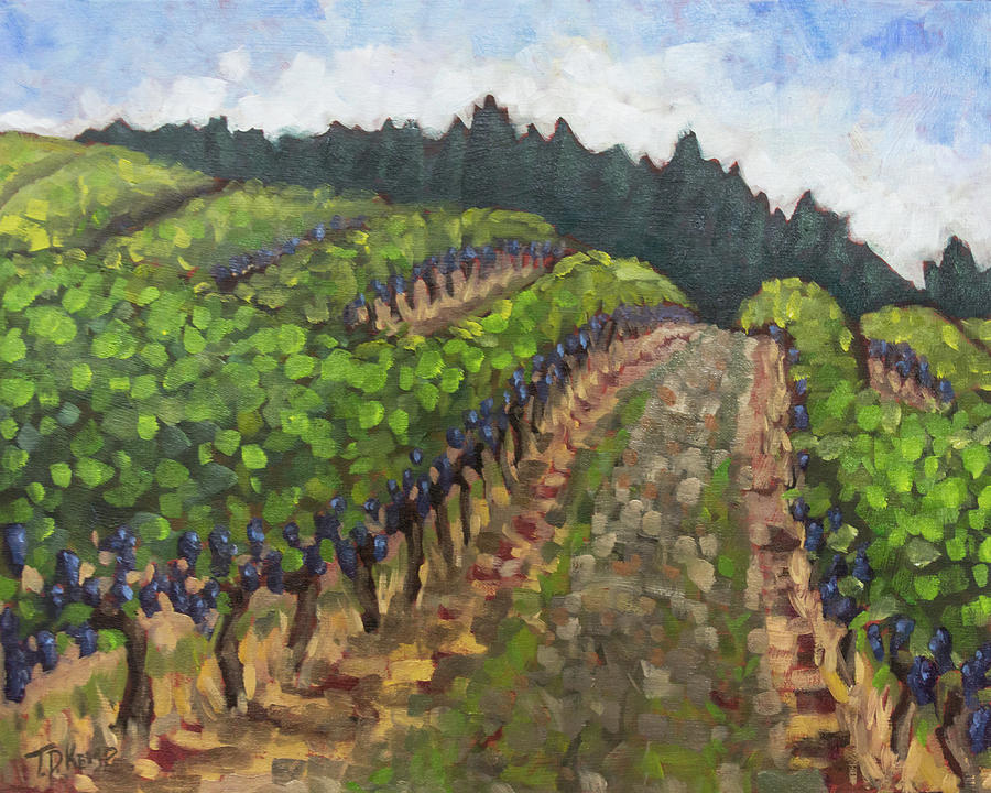 Pinot Paradise Painting by Tara D Kemp