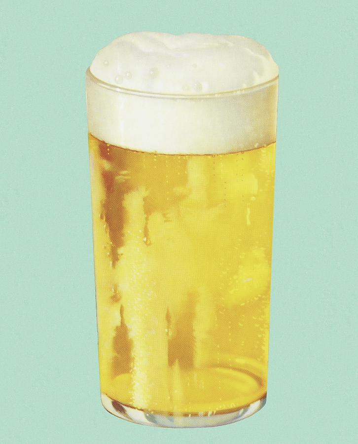 Beer Drawing - Pint of Beer by CSA Images