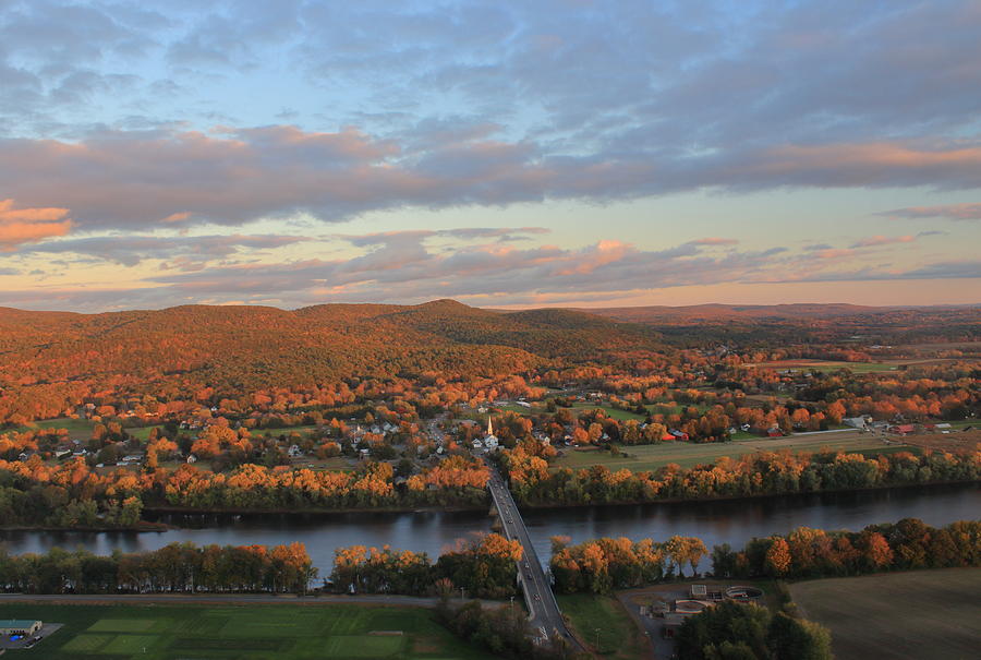 Pioneer Valley Autumn Evening From Mount Sugarloaf Photograph