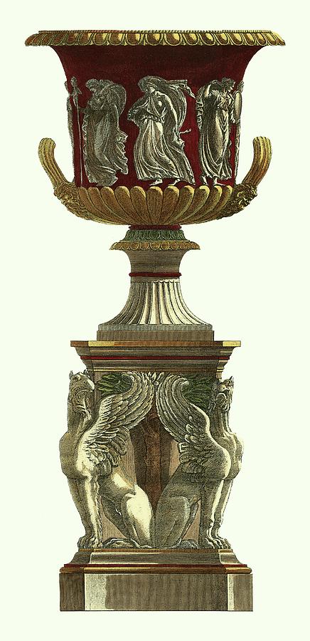 Vase Painting - Piranesi Vase On Pedestal I by Giovanni Piranesi