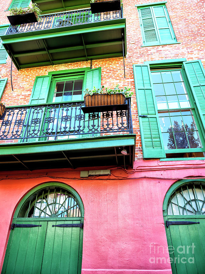 Pirate Alley Building Style in New Orleans Photograph by John Rizzuto