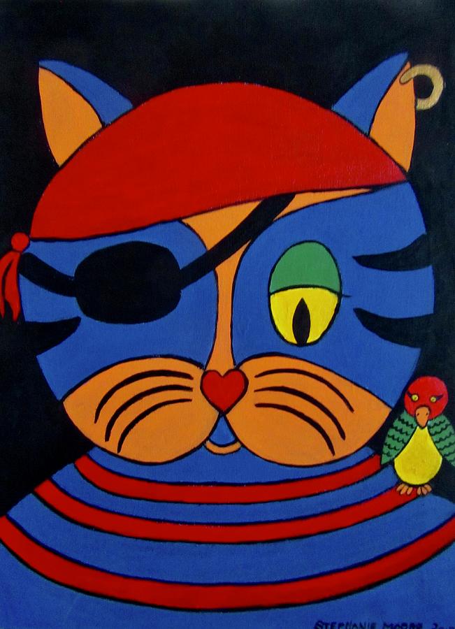 Pirate Cat Painting by Stephanie Moore