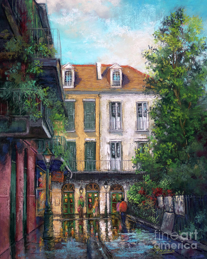 Impressionism Painting -  Pirates Alley at Rue Royal  by Dianne Parks