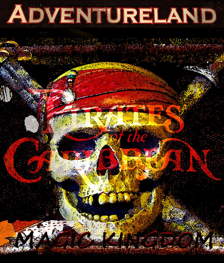 pirates of the caribbean disneyland poster
