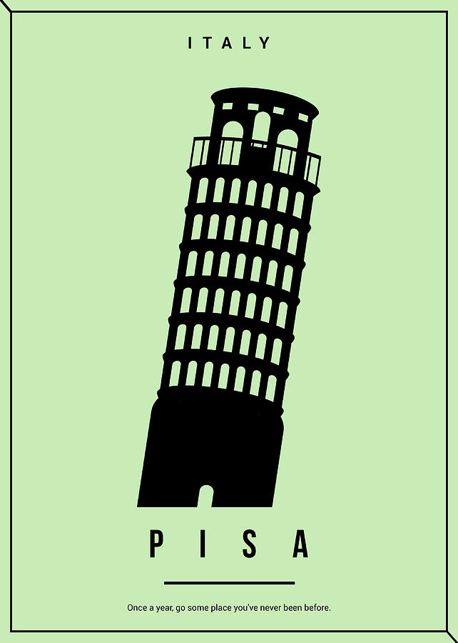 Pisa Cityscape Minimalist Poster Digital Art by Carlos V - Pixels