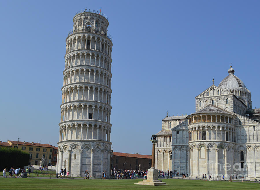 Romanesque Photograph - Pisa Tower, Cathedral, Square of Miracles by Aicy Karbstein