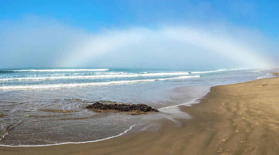 Pismo State Park Beach and Rainbow Starting  Photograph by John McGraw