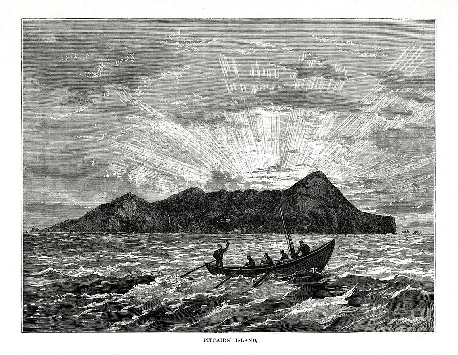 Pitcairn Island, Pacific Ocean, 1877 Drawing by Print Collector