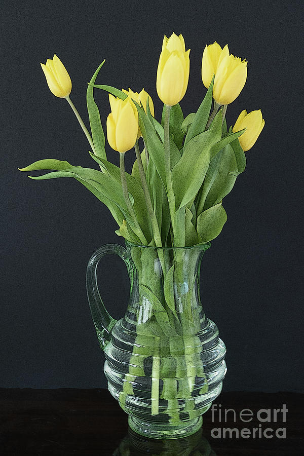 Antique Pitcherful of Tulips Photograph by Ann Horn