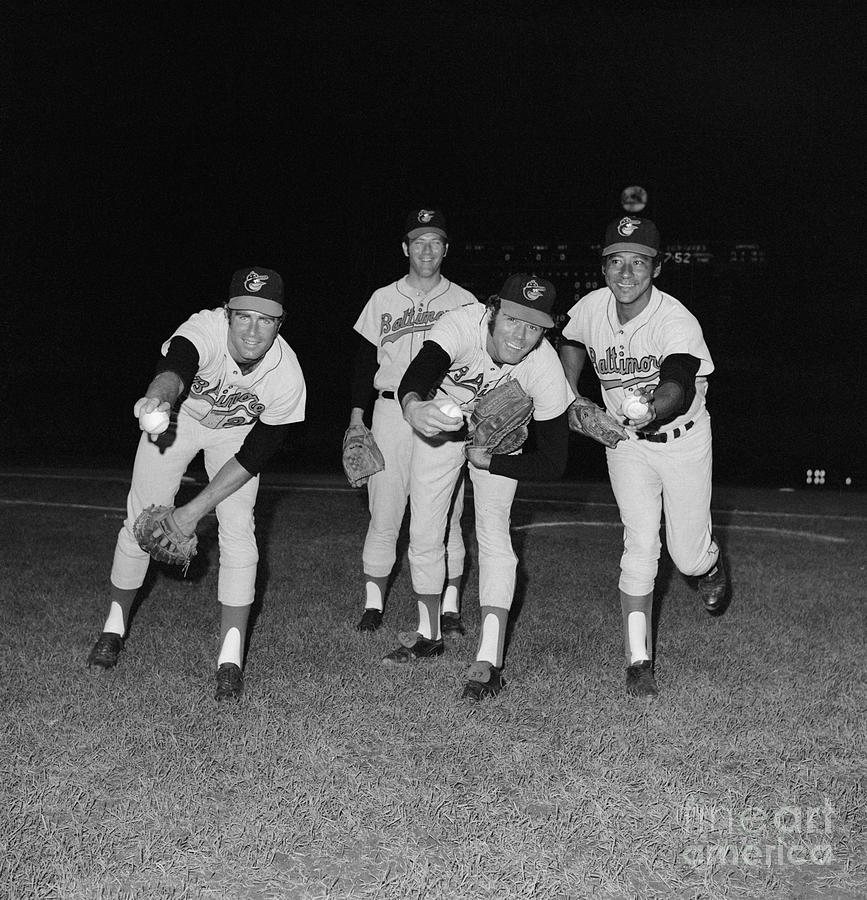 Pitchers For The Baltimore Orioles Photograph by Bettmann
