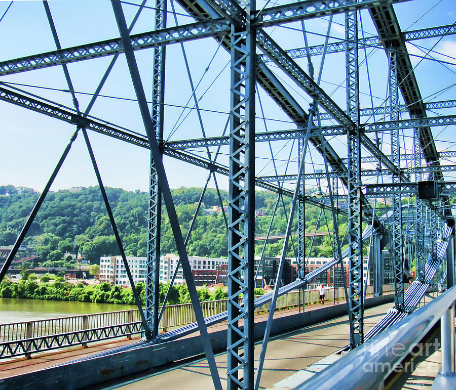 Pittsburgh and One of Its 445 Bridges Photograph by Roberta Byram