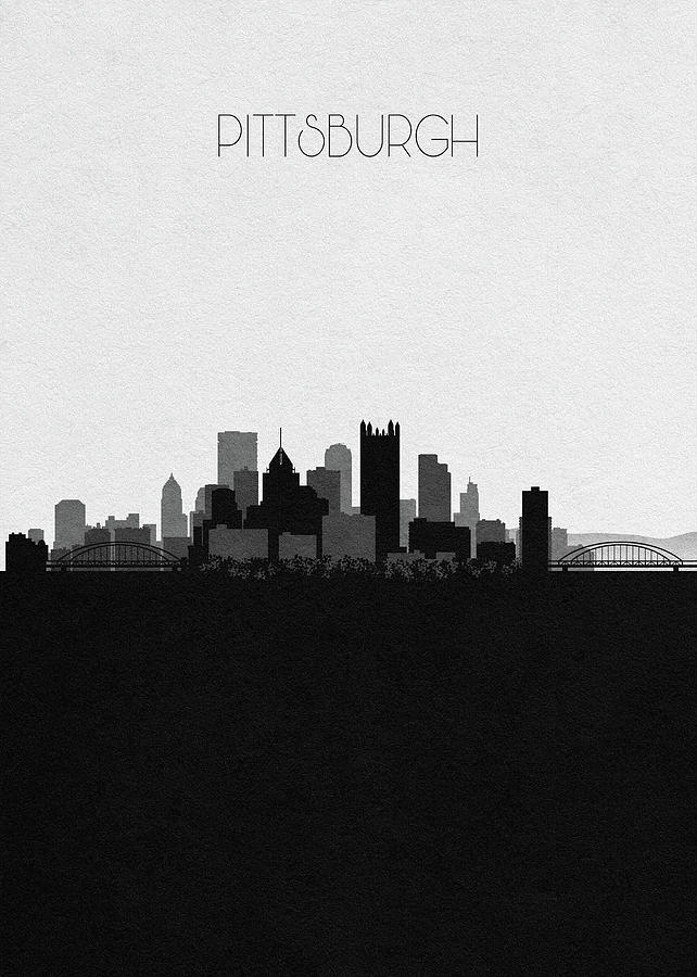 Pittsburgh Cityscape Art Digital Art by Inspirowl Design