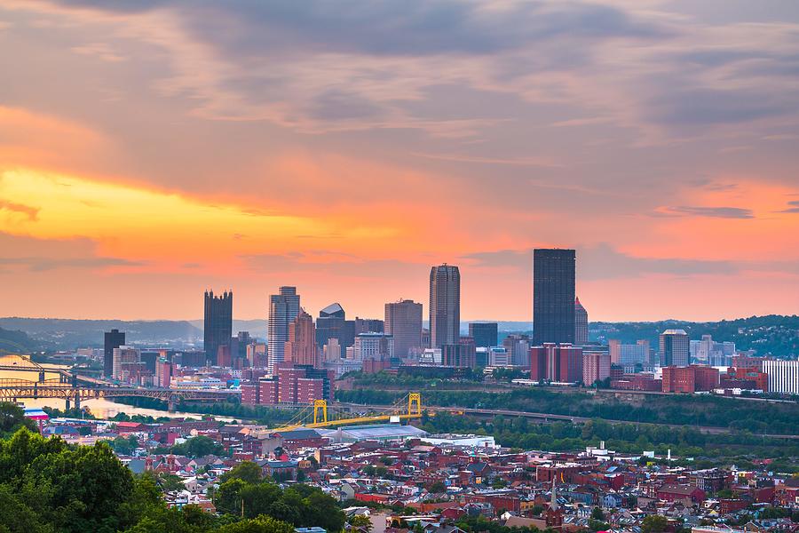 Pittsburgh Photograph - Pittsburgh, Pennsylvania, Usa Skyline by Sean Pavone