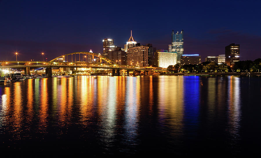 Pittsburgh Skyline At Night Photograph