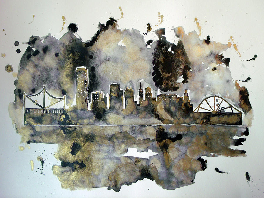 Pittsburgh Painting - Pittsburghs Black And Gold by Lauren Moss