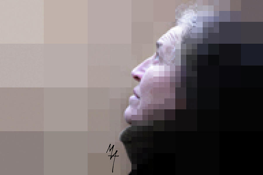 Pixel Portrait Digital Art by Attila Meszlenyi