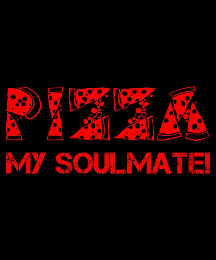 Pizza My Soulmate Red Digital Art by Lin Watchorn