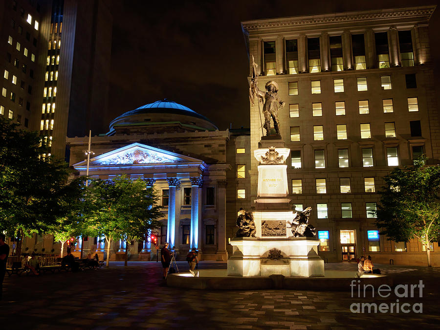 Place dArmes in Old Montreal Quebec Photograph by Louise Heusinkveld